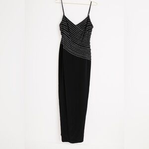 Bob Mackie beaded vintage gownl size 6 sequin black tie